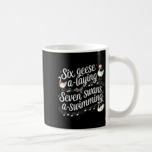 Taza De Café Ganso de Navidad 67 6 Gansos Poniendo 7 Cisnes Nad