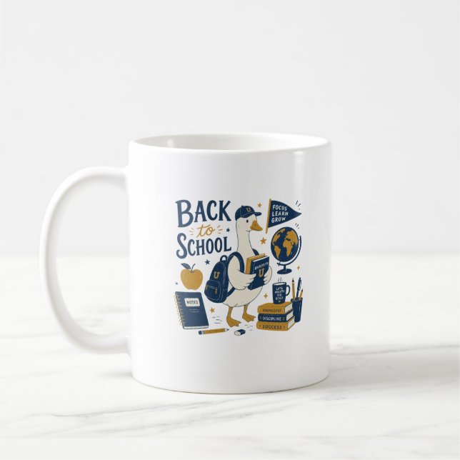 Taza De Café Ganso de Regreso a Clases  (Izquierda)