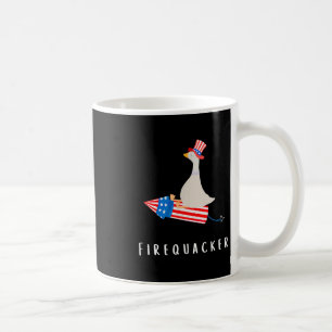 Taza De Café Ganso divertido cuarto de julio petardo