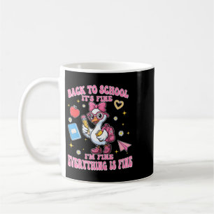 Taza De Café Ganso Divertido De Regreso A La Escuela Está Bien