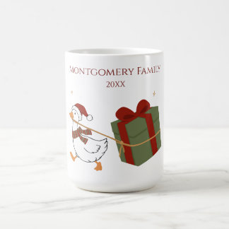 Taza De Café Ganso Ladrón de Regalos de Navidad Personalizado