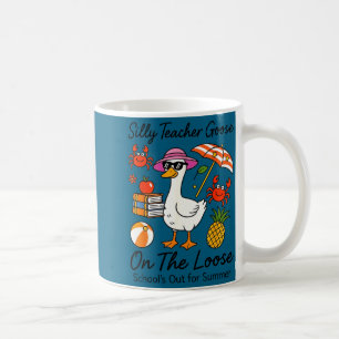 Taza De Café Ganso maestro tonto suelto la escuela está fuera p