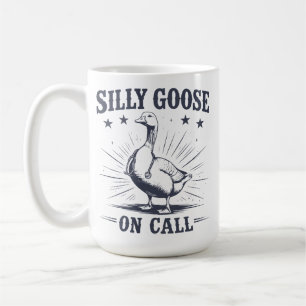 Taza De Café Ganso Tonto Divertido Enfermera De Guardia Profesi