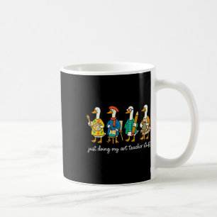 Taza De Café Ganso tonto divertido enseñando profesora de arte