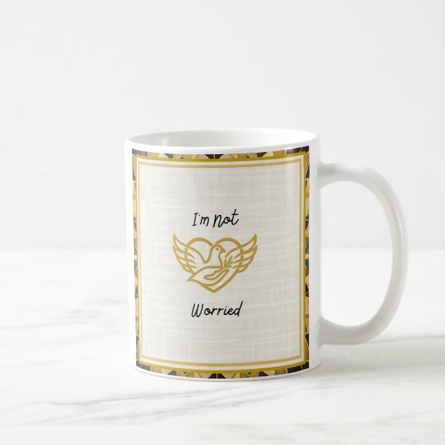 Taza De Café Garantía Dorada - Mateo 6:25 (Derecha)