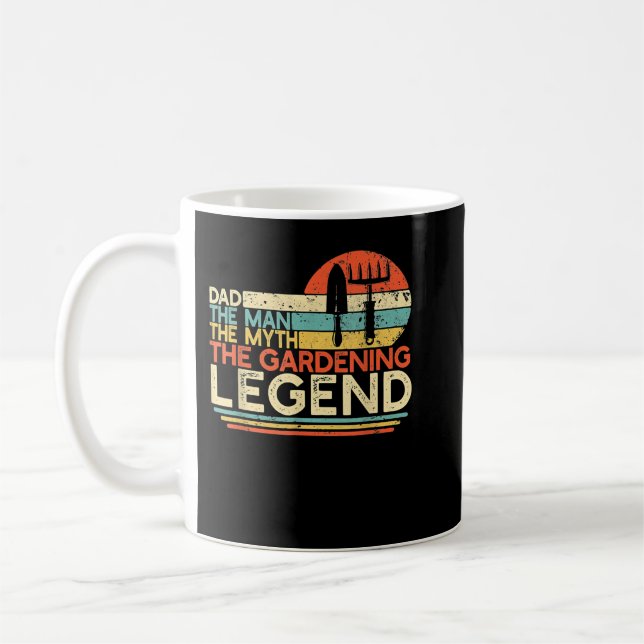 Taza De Café Gardener Retirement Gift Man Myth Retirado Gardeni (Izquierda)