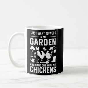Taza De Café Gardening, propietario de pollos, Chiste de jardin