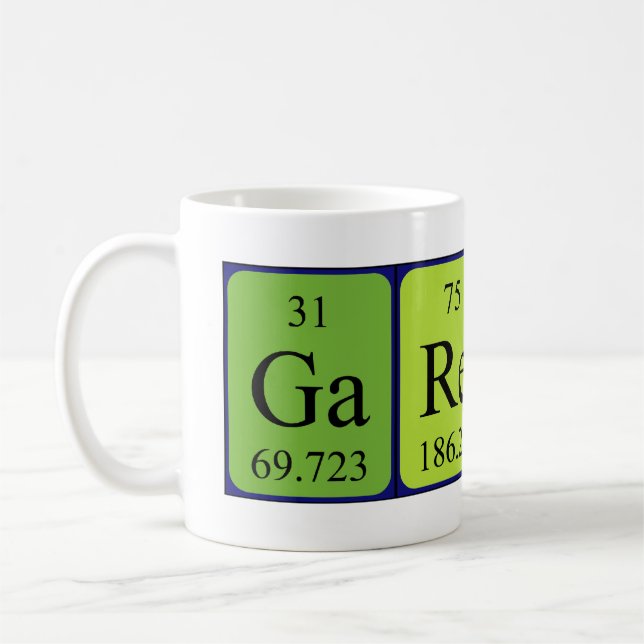Taza De Café Gareth nombre de tabla periódica mug (Izquierda)