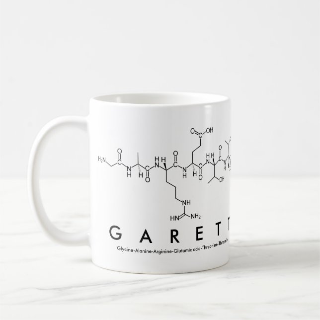 Taza De Café Garett peptide name mug (Izquierda)