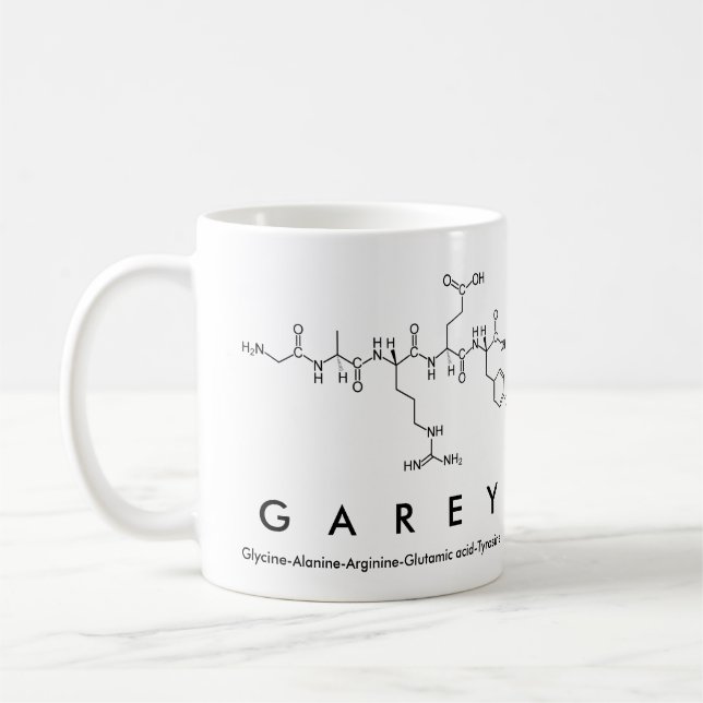 Taza De Café Garey peptide name mug (Izquierda)