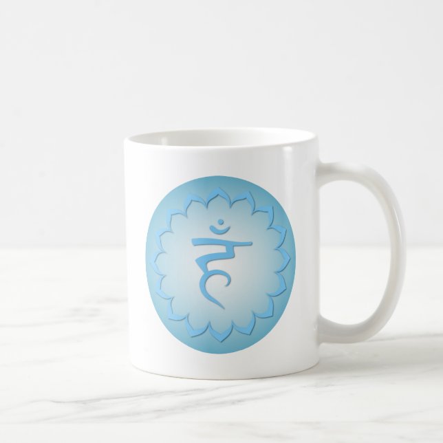 Taza De Café Garganta Chakra - azul claro (Derecha)