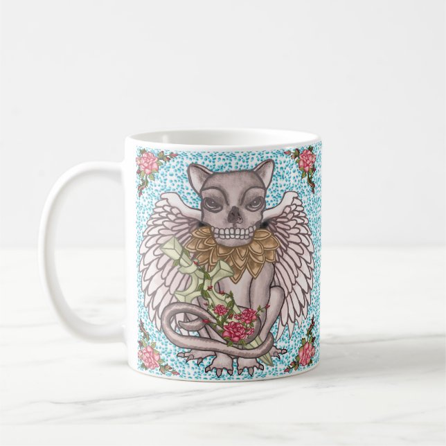 Taza De Café Gárgola de cráneo (Izquierda)