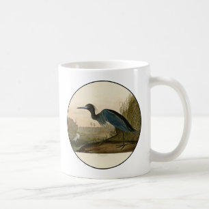 Taza De Café Garza Grulla Azul Impresión de Audubon Arte Coster