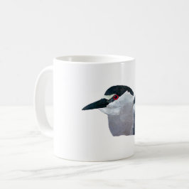 Taza De Café Garza nocturna coronada de negro