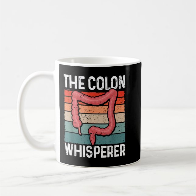 Taza De Café Gastroenterólogo Proctólogo Vintage Colon Whis (Izquierda)