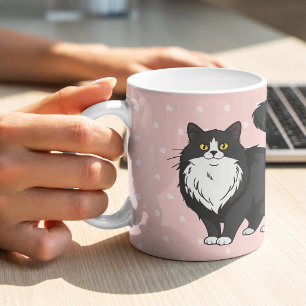 Taza De Café Gata de esmoquin dulce personalizada
