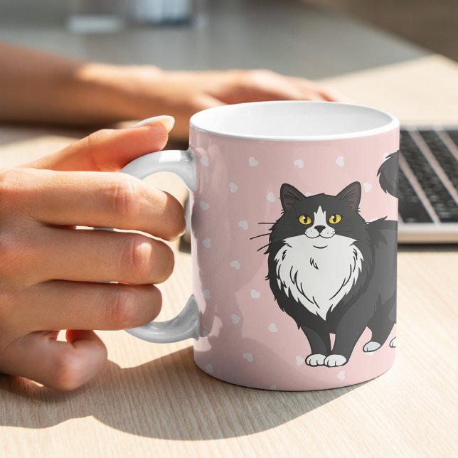 Taza De Café Gata de esmoquin dulce personalizada (Subido por el creador)