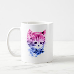 Taza De Café Gata del Orgullo Bisexual
