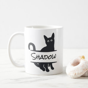 Taza De Café Gata Negra Personalizada