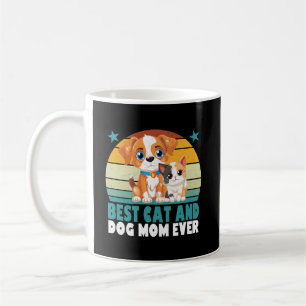 Taza De Café Gata Retro Perro Mamá Gata Mamá Furmama Cachorro M