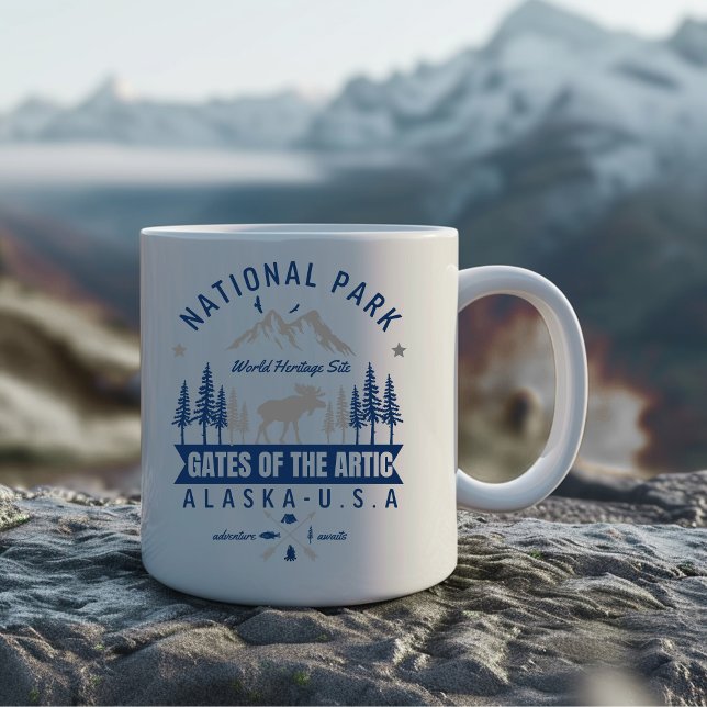 Taza De Café Gates of the Arctic Forest Landscape (Subido por el creador)