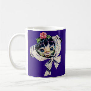 Taza De Café gatito adorable en un gorra gatito