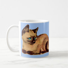 Taza De Café gatito adorable siamés
