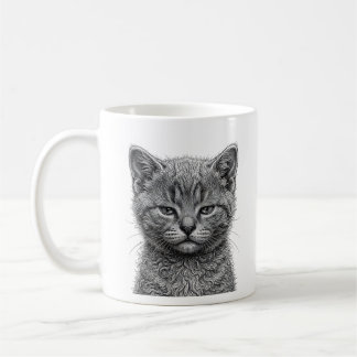 Taza de café gatito azul ruso