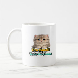 Taza De Café Gatito Bebé Esponjoso – Soy Pequeño pero Mando en 