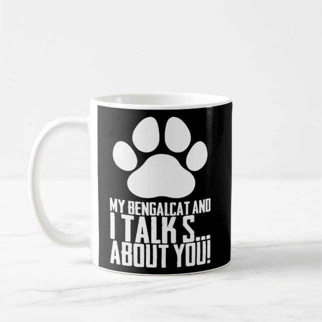 Taza De Café Gatito bengalí mamá bengalí papás bengalíes (Izquierda)