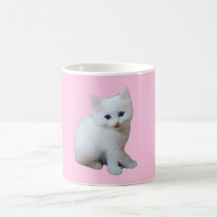 Taza De Café Gatito blanco
