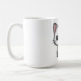 Taza De Café Gatito Blanco Dulce