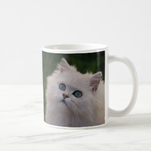 Taza De Café Gatito blanco lindo curioso