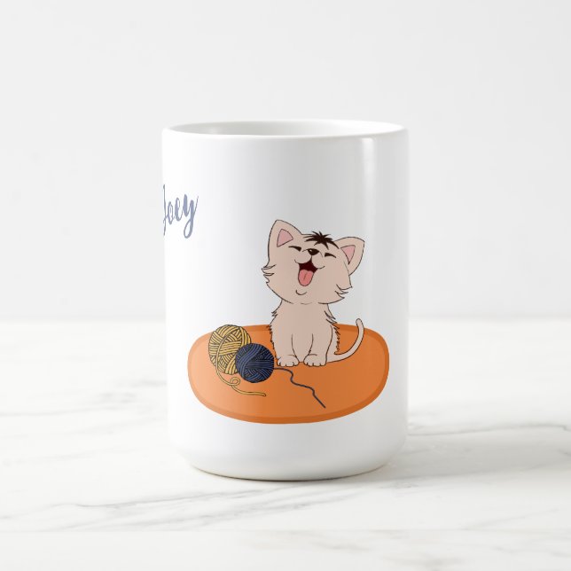 Taza De Café Gatito con bolas de lana (Centro)