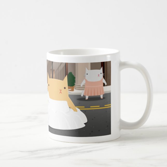 Taza De Café Gatito de la dama de honor (Derecha)