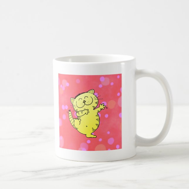 Taza De Café Gatito del baile (Derecha)