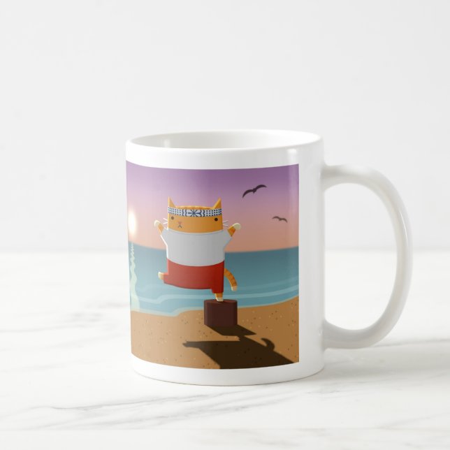 Taza De Café ¡Gatito del karate! (Derecha)