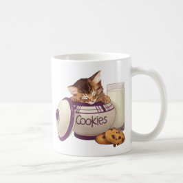 Taza De Café Gatito del tabby del tarro de galletas