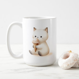 Taza De Café Gatito dulce con crema de hielo