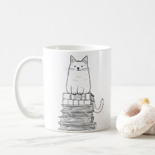 Taza De Café Gatito en libros