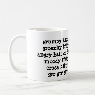 Taza De Café gatito gruñón, gatito malhumorado, grr del grr d