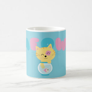 Taza De Café Gatito juguetón Meow!