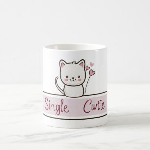 Taza De Café Gatito Lindo Soltero