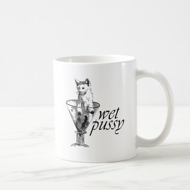 Taza De Café Gatito Mojado (Derecha)