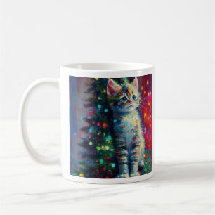 Taza De Café Gatito Navideño Adorable   Feliz Gat-Navidad
