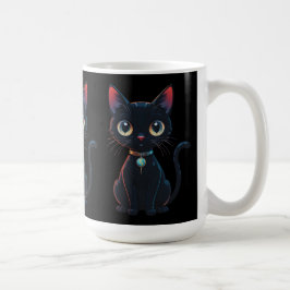 Taza De Café Gatito negro poco espeluznante