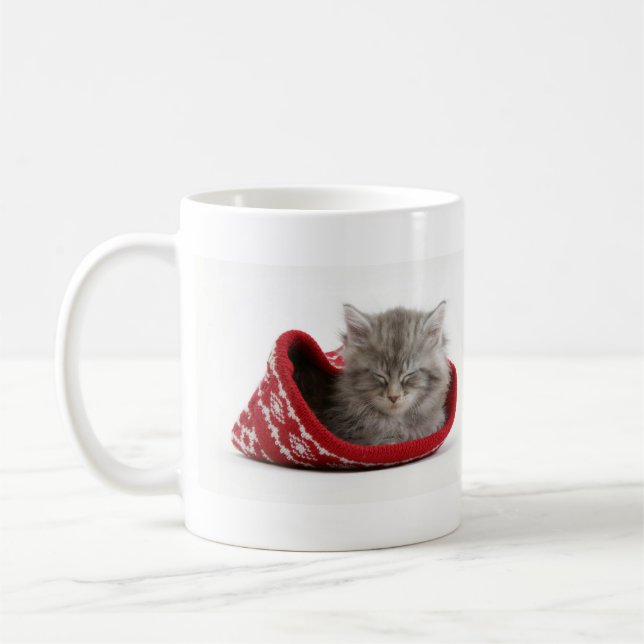 Taza De Café Gatito soñoliento lindo (Izquierda)