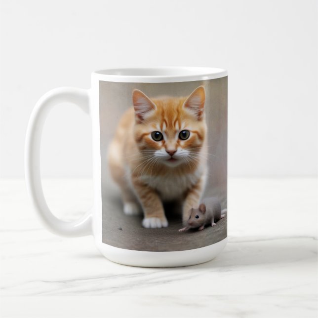 Taza De Café Gatito y ratón  (Izquierda)