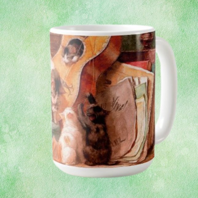Taza De Café Gatitos y guitarra - Los músicos (Subido por el creador)
