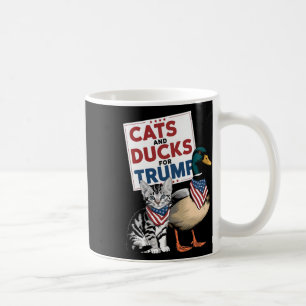Taza De Café Gatitos Y Patos Para Trump Gatos Y Patos Para Tru